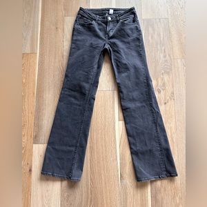 HM new wide leg low rise black grey jeans